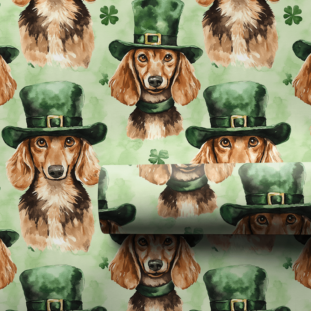 Leprechaun Dachshund - Wrapping Paper - Aspen & Arlo