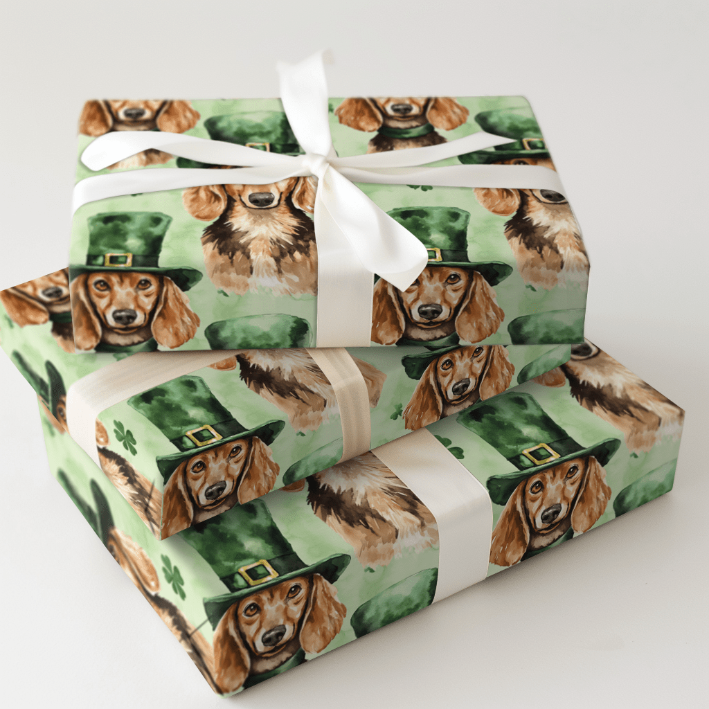 Leprechaun Dachshund - Wrapping Paper - Aspen & Arlo