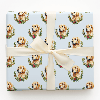 Golden Holly - Wrapping Paper - Aspen & Arlo