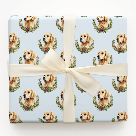 Golden Holly - Wrapping Paper - Aspen & Arlo