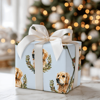 Golden Holly - Wrapping Paper - Aspen & Arlo