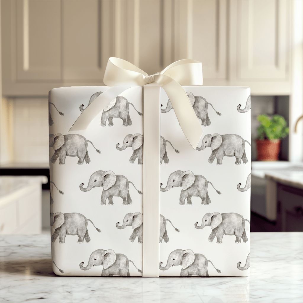 Elephants Never Forget the Cake - Wrapping Paper - Aspen & Arlo