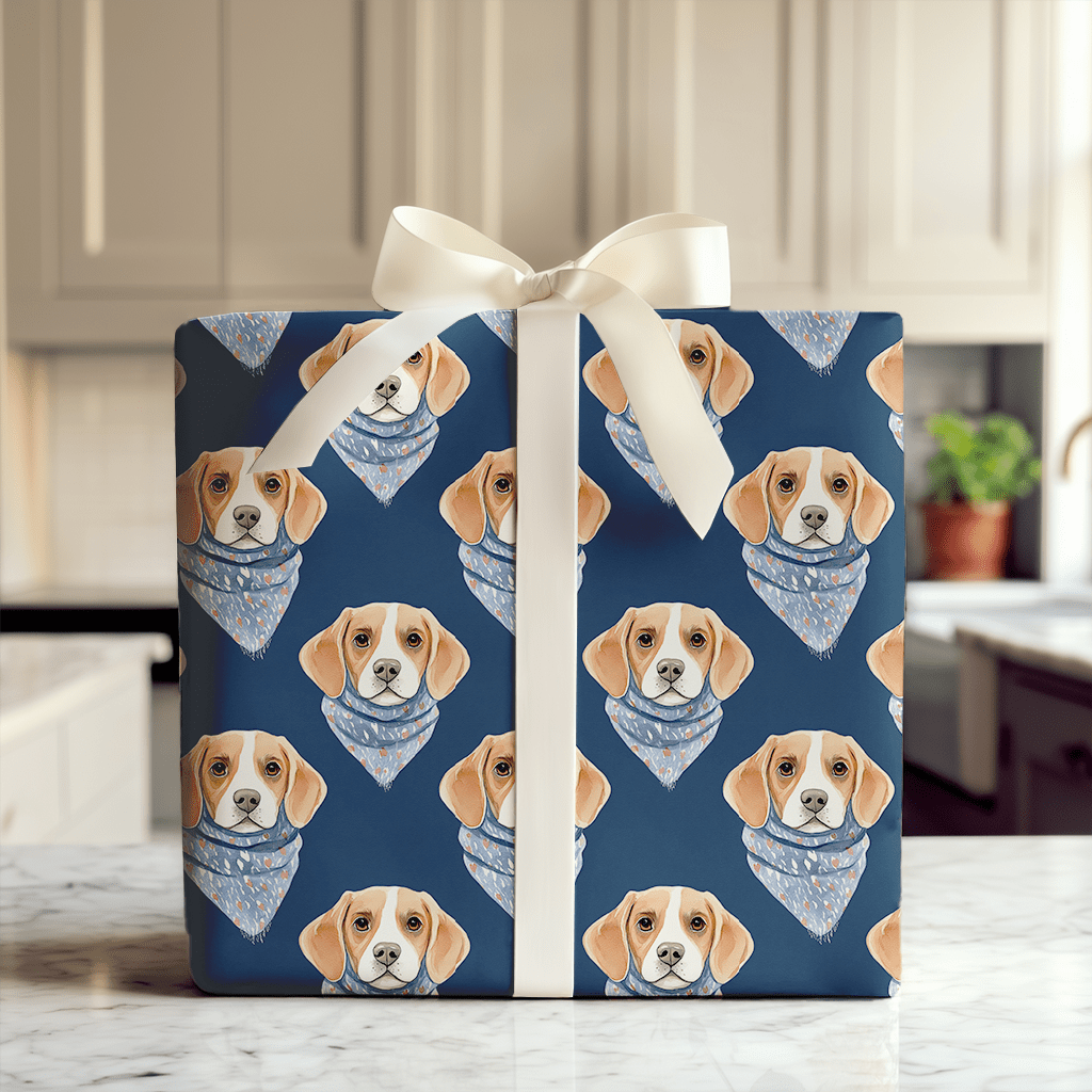 Bundle Up with the Beagle - Wrapping Paper - Aspen & Arlo