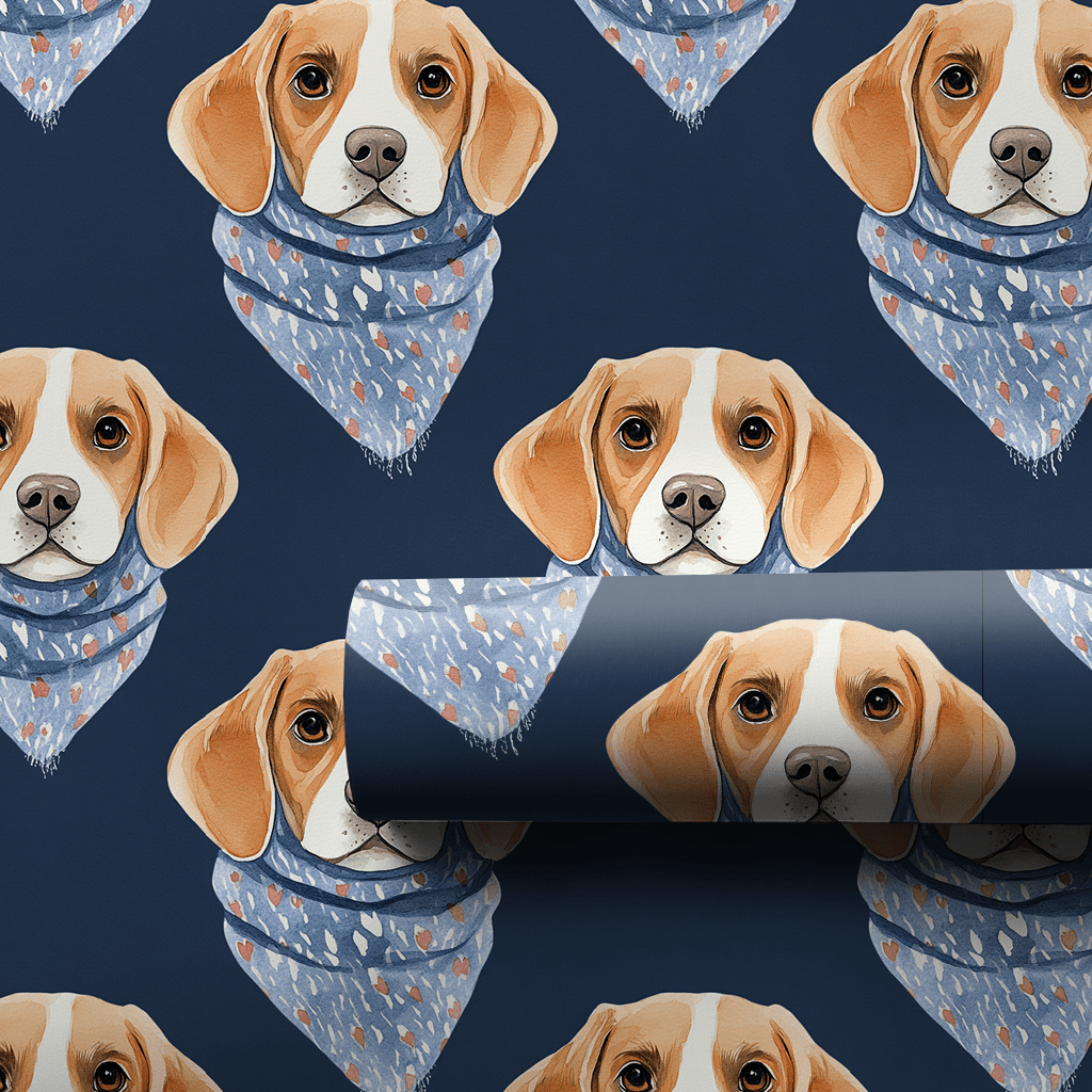 Bundle Up with the Beagle - Wrapping Paper - Aspen & Arlo
