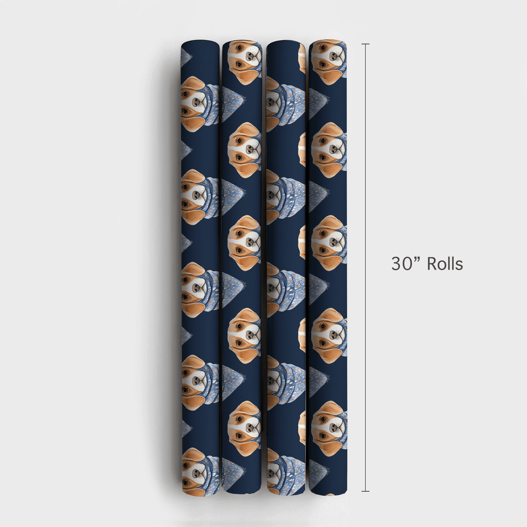 Bundle Up with the Beagle - Wrapping Paper - Aspen & Arlo