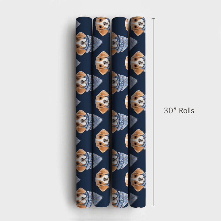 Bundle Up with the Beagle - Wrapping Paper - Aspen & Arlo