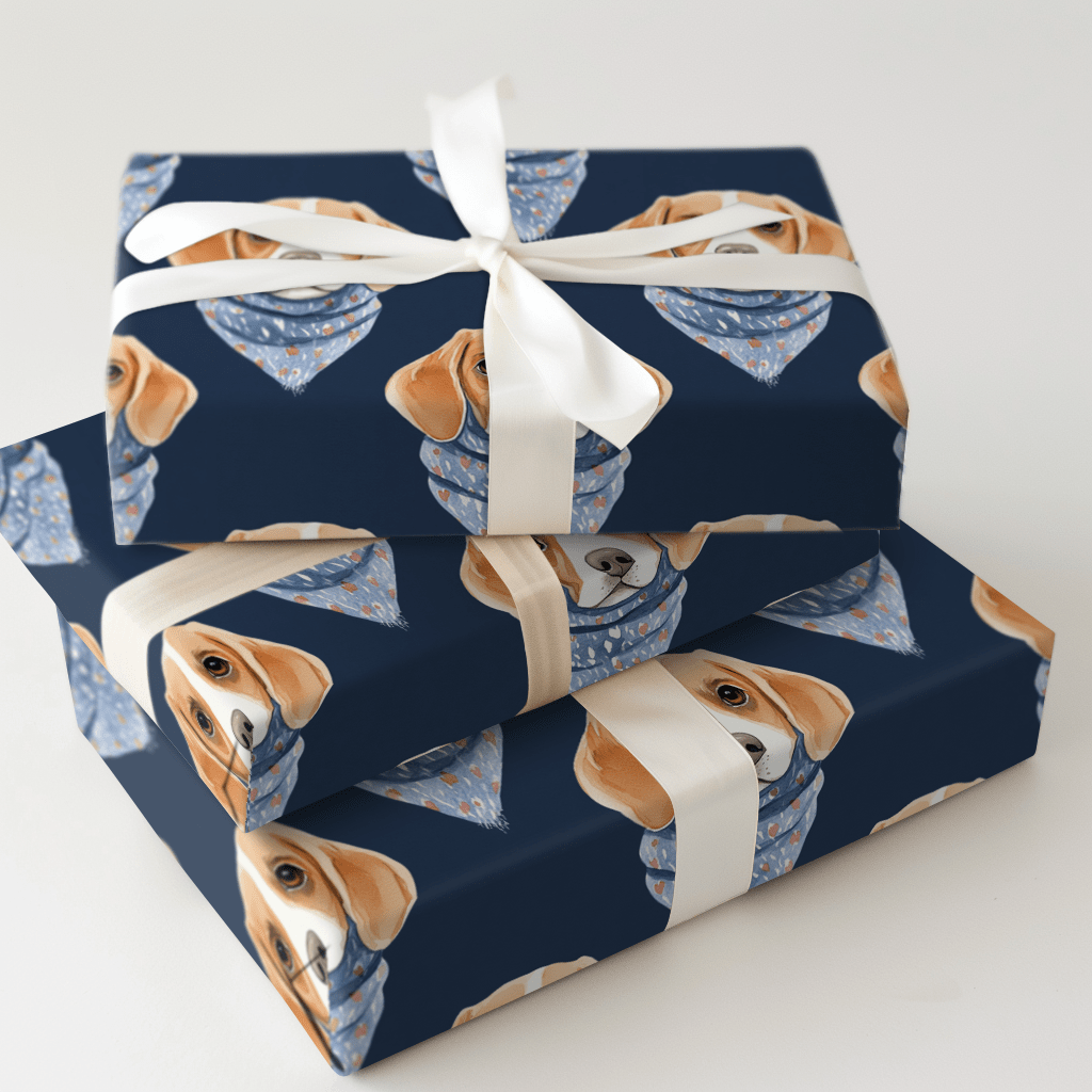 Bundle Up with the Beagle - Wrapping Paper - Aspen & Arlo
