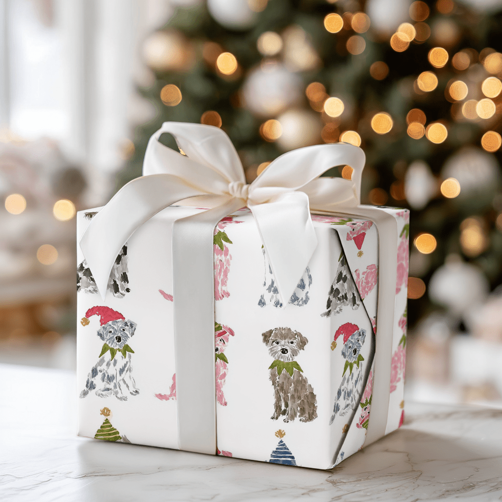 Elf Pups - Wrapping Paper - Aspen & Arlo