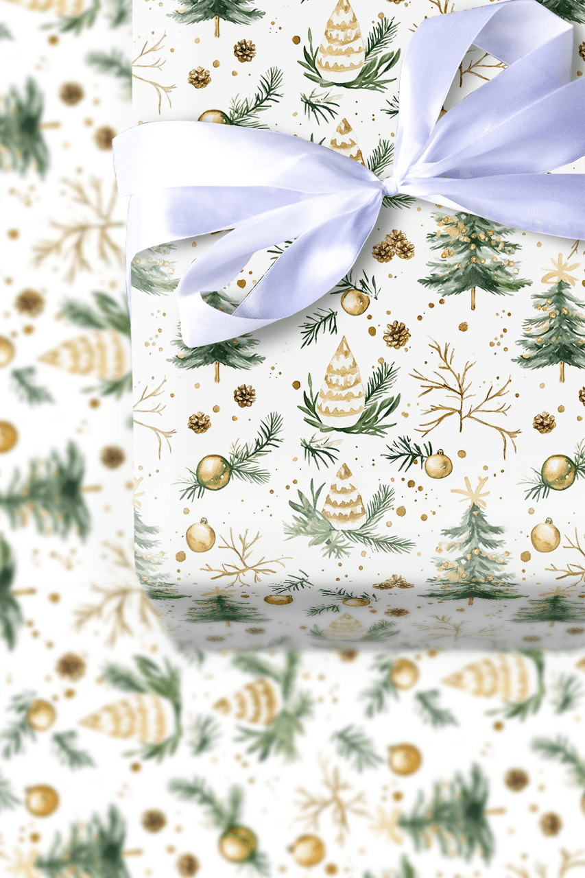 Sweet Golden Greetings - Wrapping Paper - Aspen & Arlo