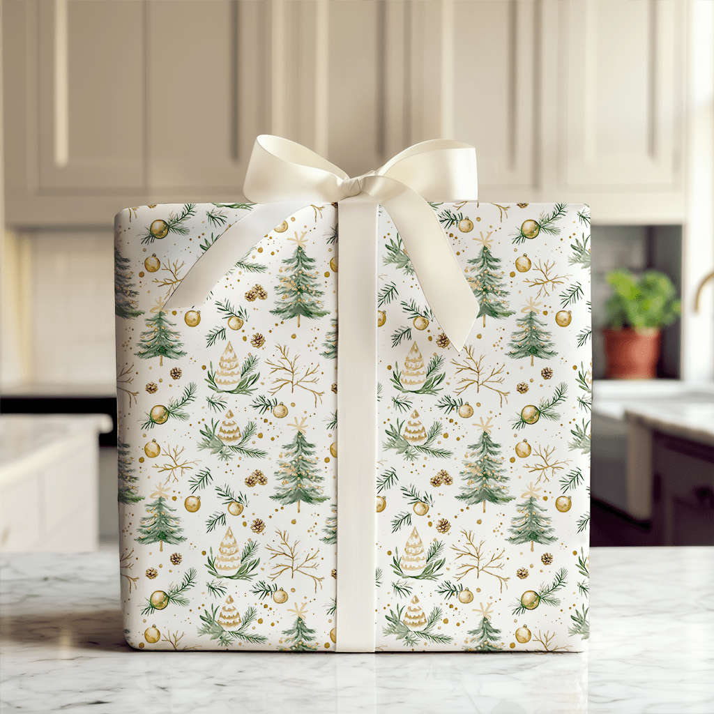 Sweet Golden Greetings - Wrapping Paper - Aspen & Arlo