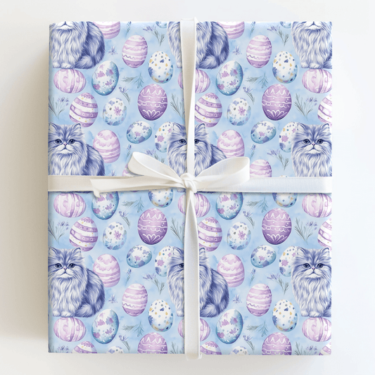 Purple Easter Kitty - Wrapping Paper - Aspen & Arlo