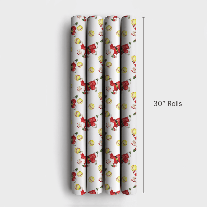 Santa Softpitch - Wrapping Paper - Aspen & Arlo