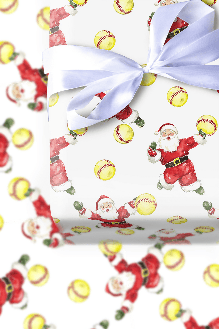 Santa Softpitch - Wrapping Paper - Aspen & Arlo