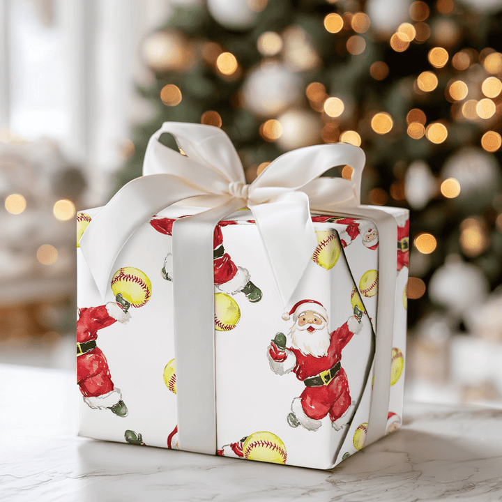 Santa Softpitch - Wrapping Paper - Aspen & Arlo