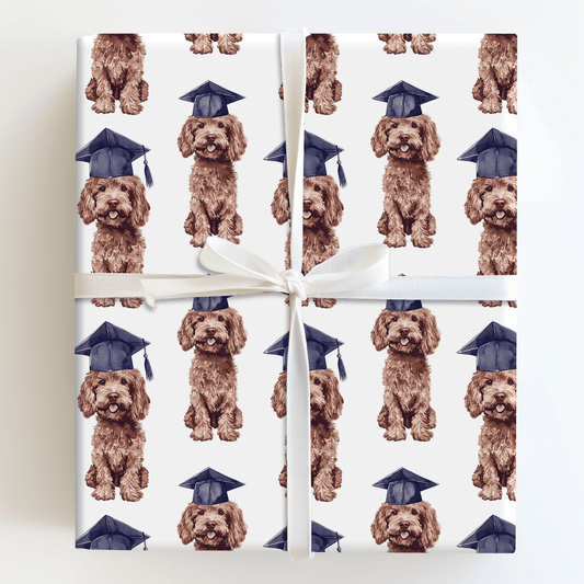 Chocolate Doodle Graduate - Wrapping Paper - Aspen & Arlo