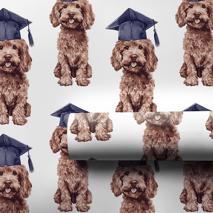 Chocolate Doodle Graduate - Wrapping Paper - Aspen & Arlo