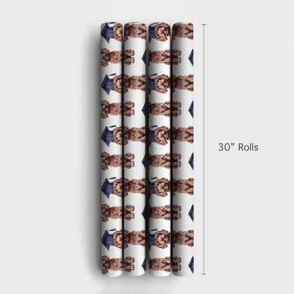 Chocolate Doodle Graduate - Wrapping Paper - Aspen & Arlo