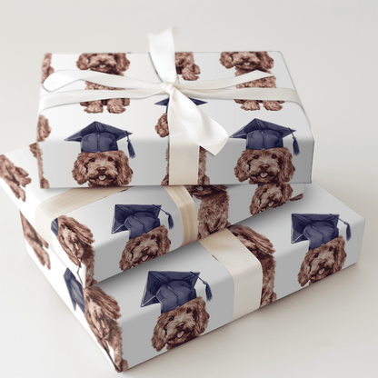 Chocolate Doodle Graduate - Wrapping Paper - Aspen & Arlo