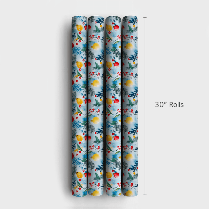 Charlottes Blue Christmas - Wrapping Paper - Aspen & Arlo