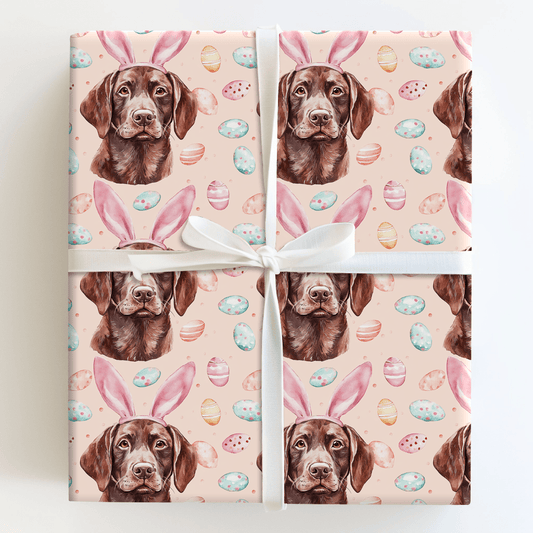Chocolate Lab Bunny - Wrapping Paper - Aspen & Arlo