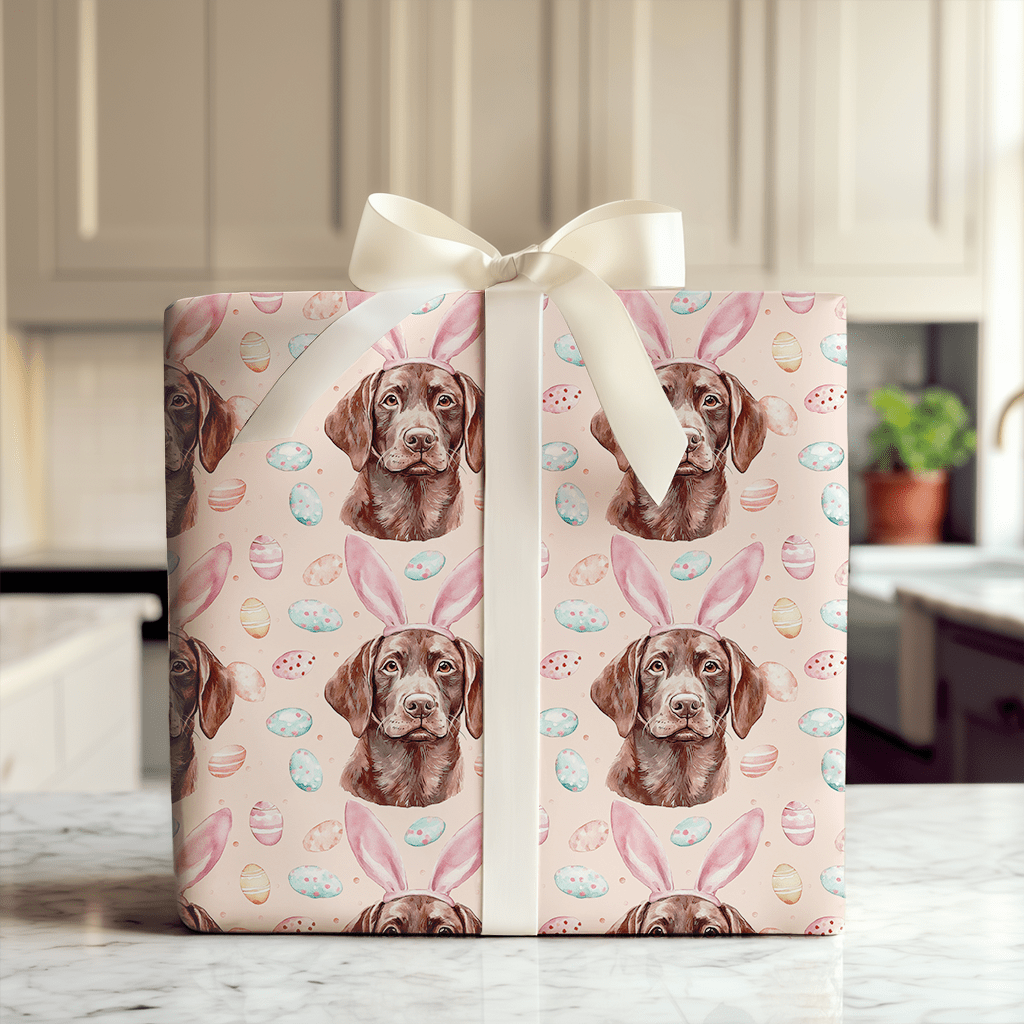 Chocolate Lab Bunny - Wrapping Paper - Aspen & Arlo