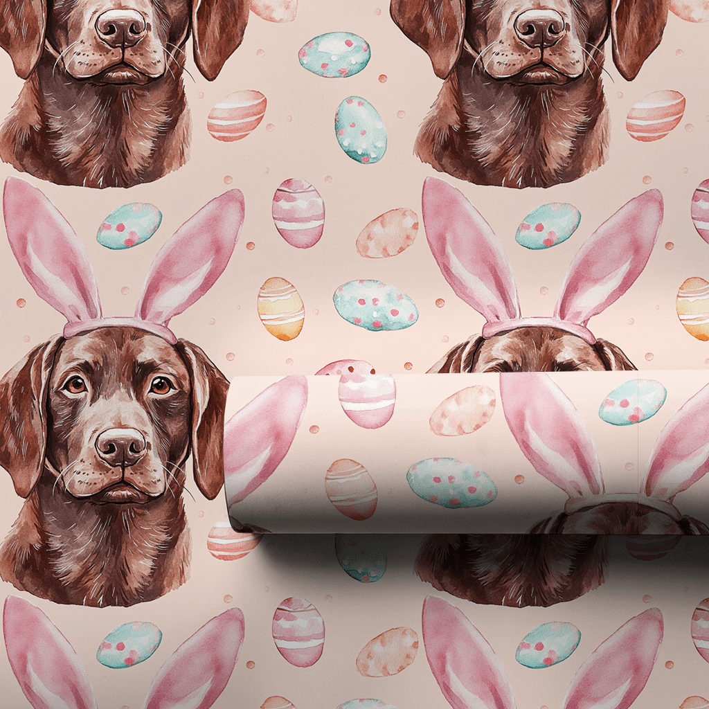 Chocolate Lab Bunny - Wrapping Paper - Aspen & Arlo