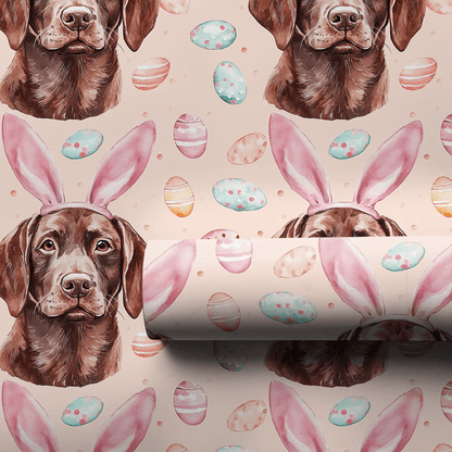 Chocolate Lab Bunny - Wrapping Paper - Aspen & Arlo
