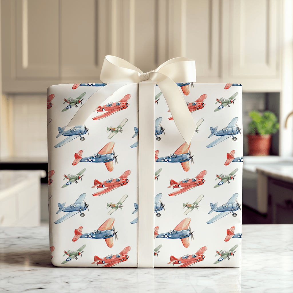 Airborne Adventures - Wrapping Paper - Aspen & Arlo