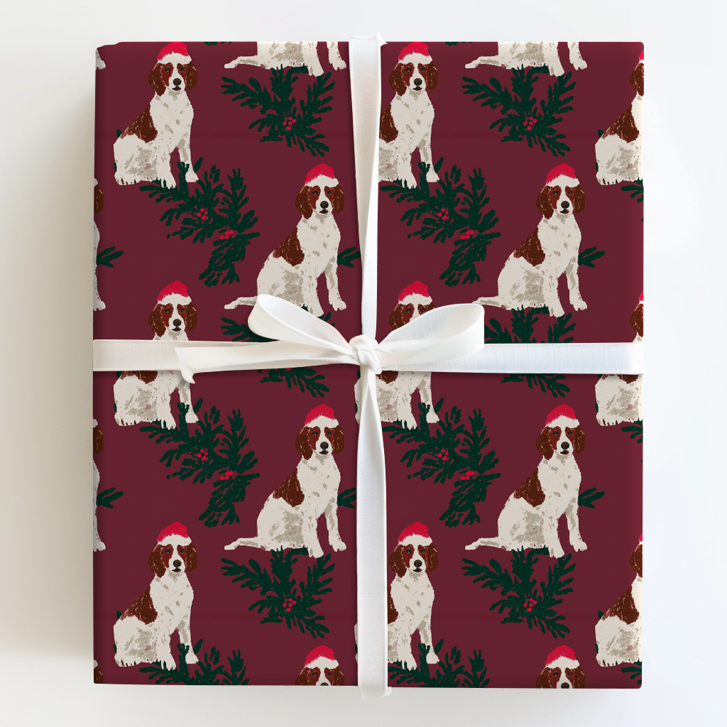 Vintage Brittany Spaniel Christmas