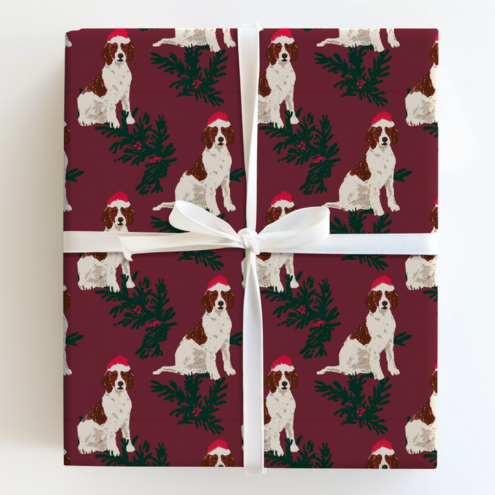 Vintage Brittany Spaniel Christmas