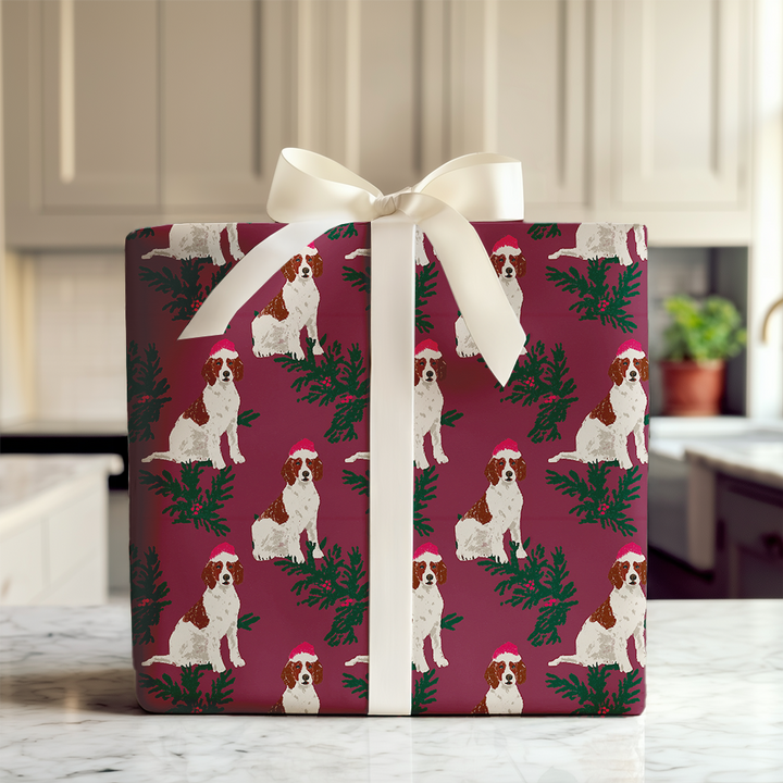 Vintage Brittany Spaniel Christmas