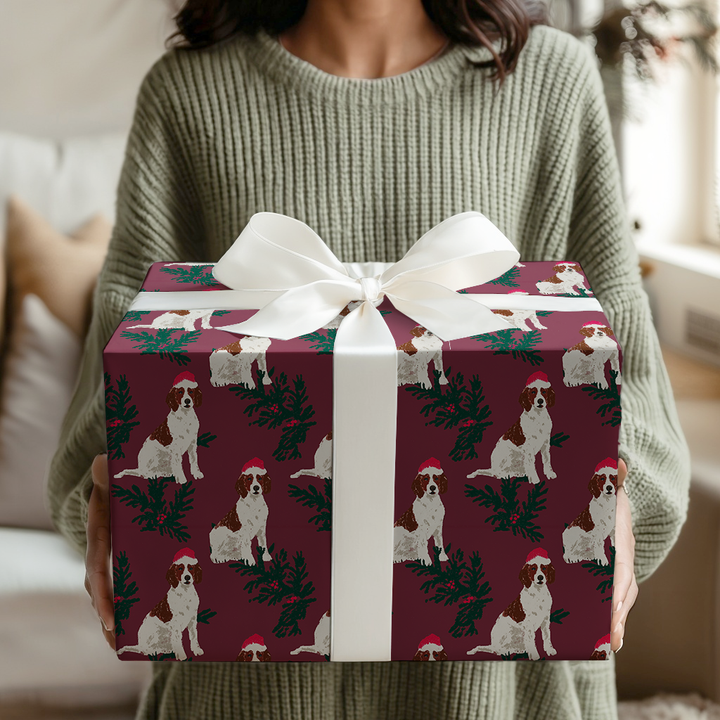 Vintage Brittany Spaniel Christmas