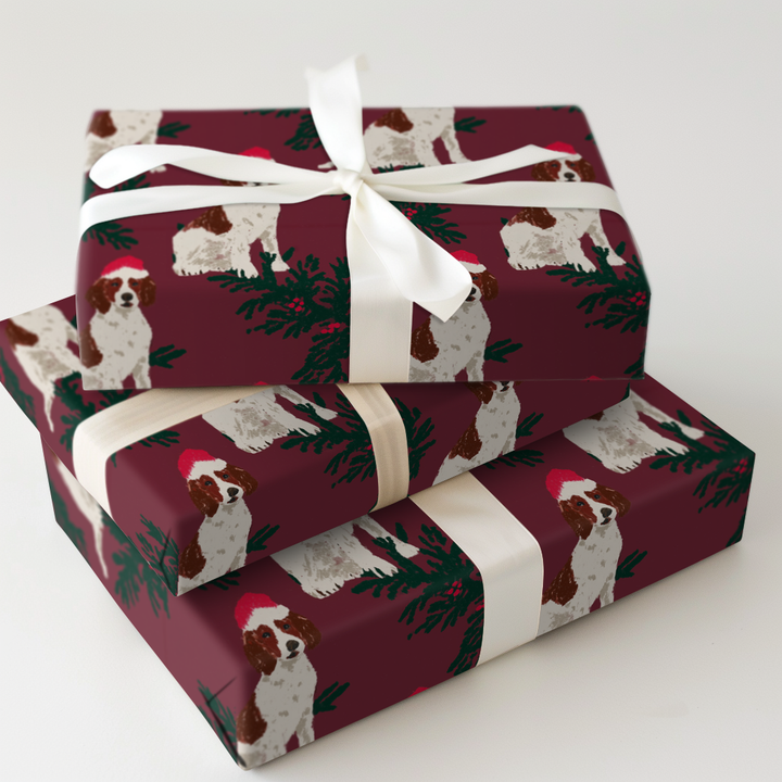 Vintage Brittany Spaniel Christmas