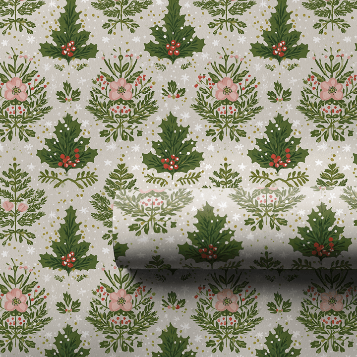 Yuletide Damask - Wrapping Paper - Aspen & Arlo