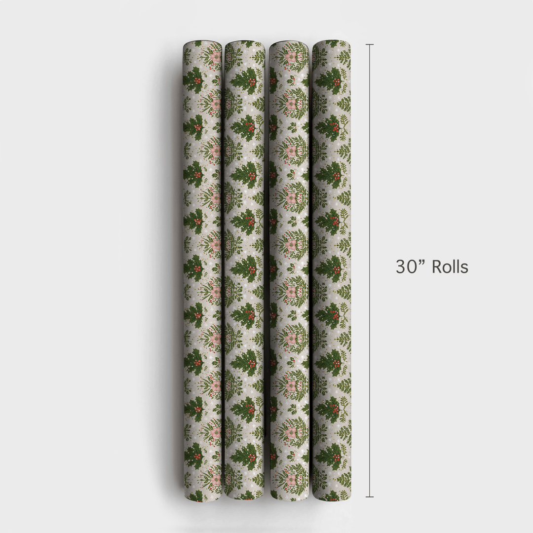 Yuletide Damask - Wrapping Paper - Aspen & Arlo