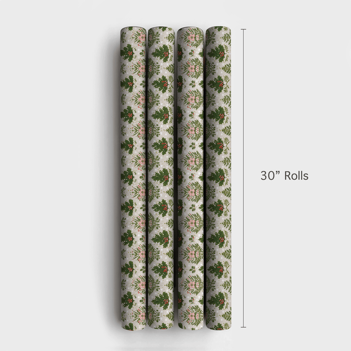 Yuletide Damask - Wrapping Paper - Aspen & Arlo