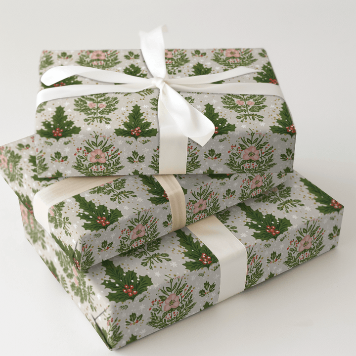 Yuletide Damask - Wrapping Paper - Aspen & Arlo