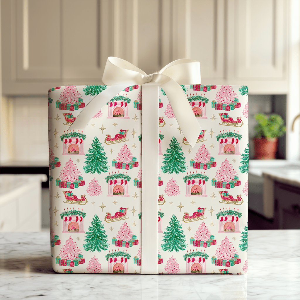 Stockings by the Fire - Wrapping Paper - Aspen & Arlo