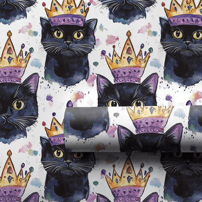 Mardi Gras Black Cat - Wrapping Paper - Aspen & Arlo