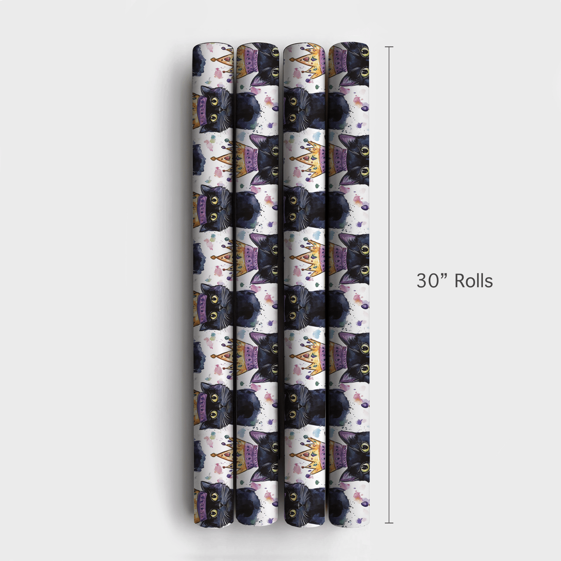 Mardi Gras Black Cat - Wrapping Paper - Aspen & Arlo