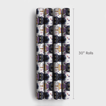 Mardi Gras Black Cat - Wrapping Paper - Aspen & Arlo