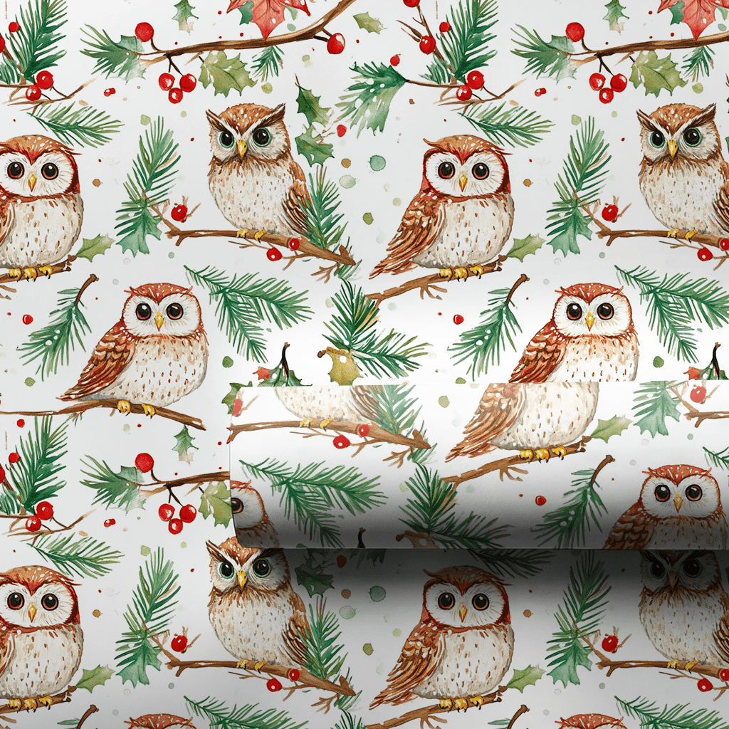 Hooting Holidays - Wrapping Paper - Aspen & Arlo