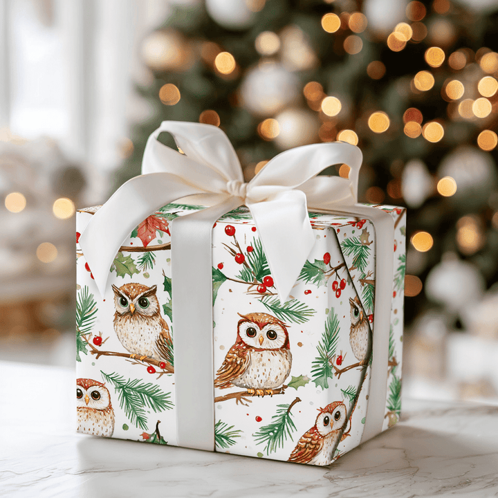 Hooting Holidays - Wrapping Paper - Aspen & Arlo