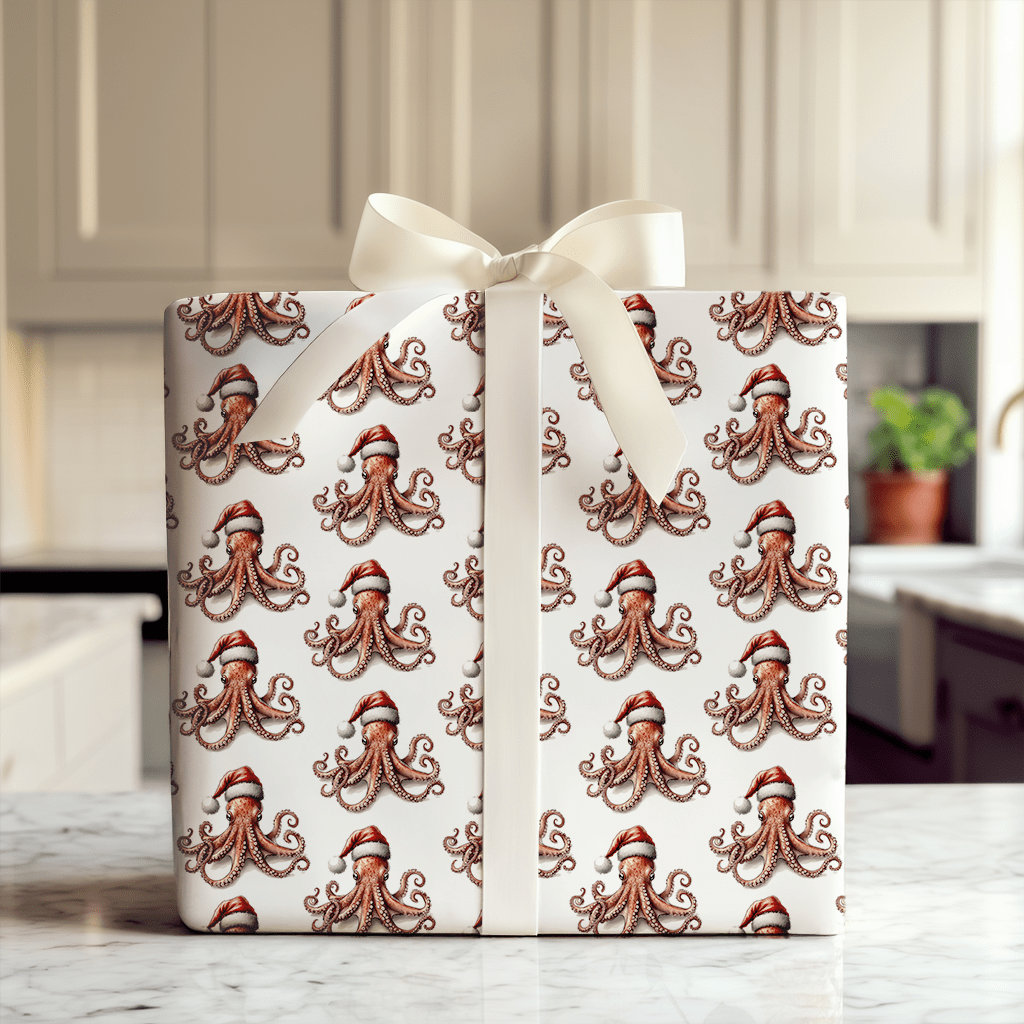Octoclaus - Wrapping Paper - Aspen & Arlo