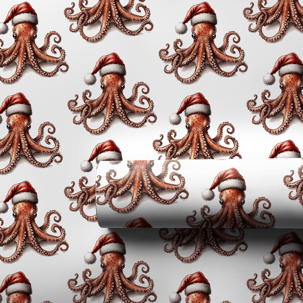 Octoclaus - Wrapping Paper - Aspen & Arlo