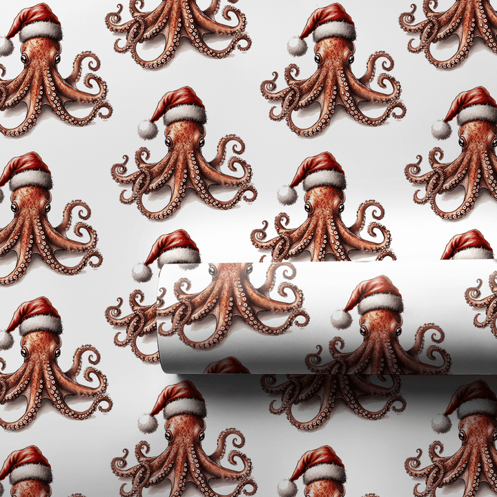 Octoclaus - Wrapping Paper - Aspen & Arlo