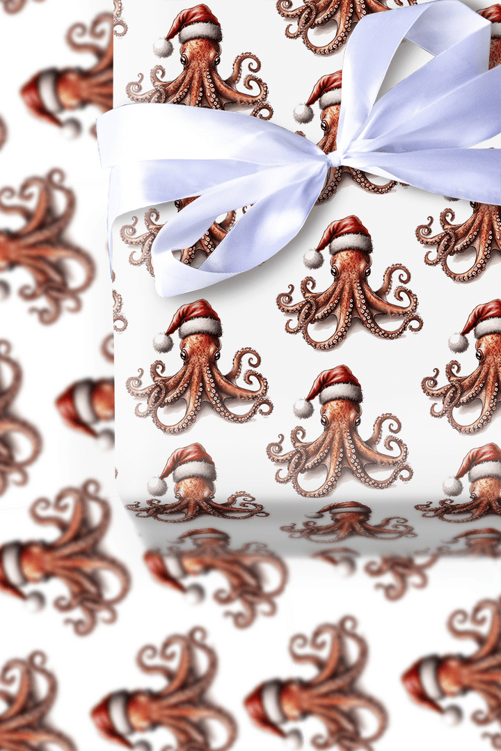 Octoclaus - Wrapping Paper - Aspen & Arlo