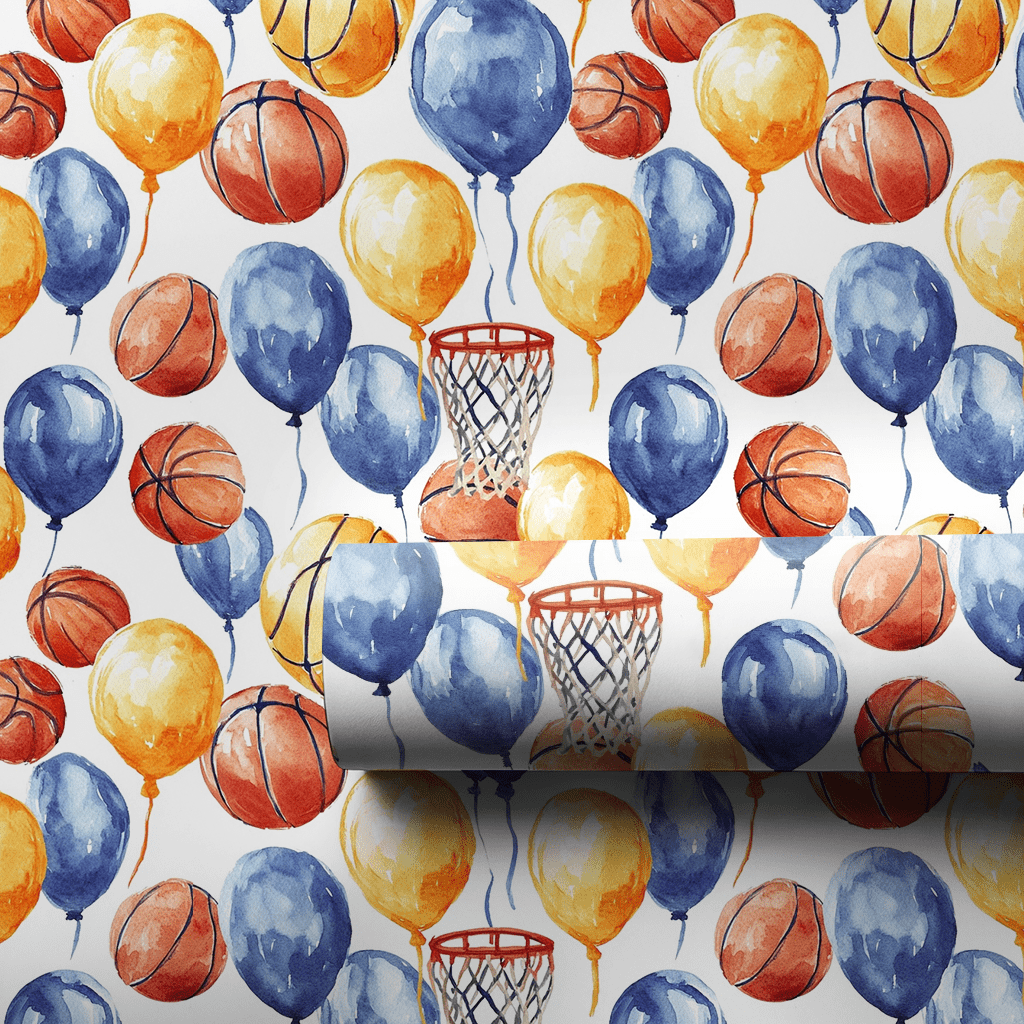 Full Court Birthday - Wrapping Paper - Aspen & Arlo