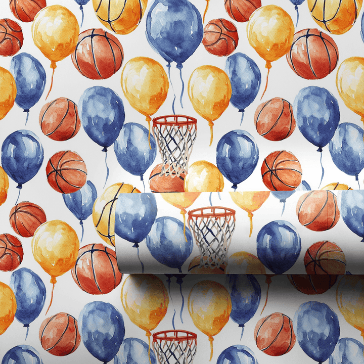 Full Court Birthday - Wrapping Paper - Aspen & Arlo