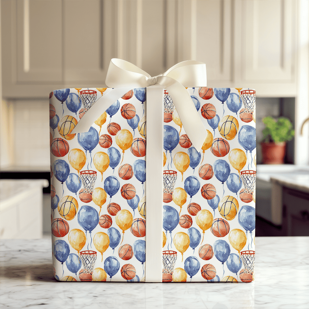 Full Court Birthday - Wrapping Paper - Aspen & Arlo